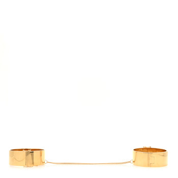 SAINT LAURENT Metal Double Chaine Cuff M Brass