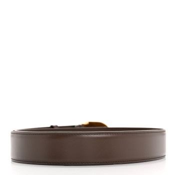 GUCCI Smelit Calfskin Mens Interlocking G 35mm Belt 90 36 New Acero