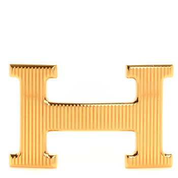 HERMES Strie 32mm H Belt Buckle Gold