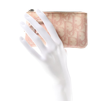 CHRISTIAN DIOR Monogram Romantique Trotter Coin Purse Rose