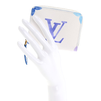 LOUIS VUITTON Monogram Giant By The Pool Zippy Coin Purse Blue