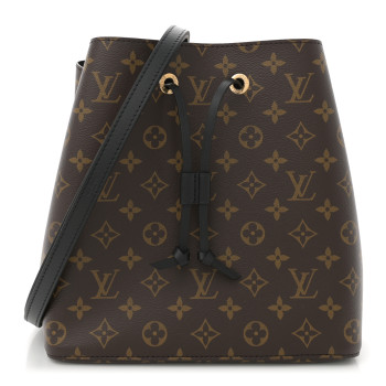 LOUIS VUITTON Monogram Neonoe MM Black