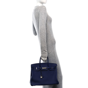 HERMES Togo Birkin 35 Bleu Encre