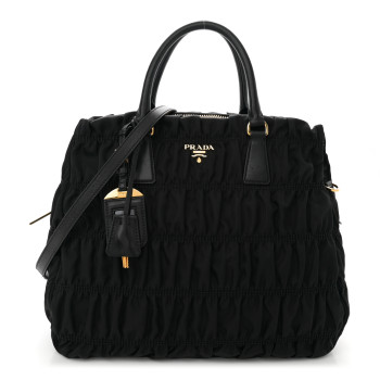 PRADA Tessuto Nylon Gaufre Tote Black