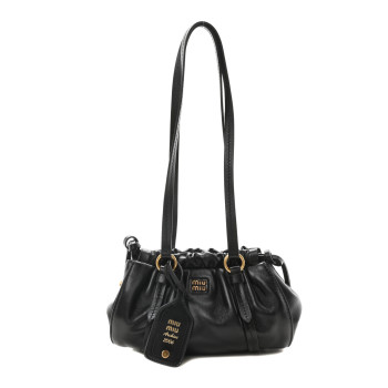 MIU MIU Nappa Mini Joie Shoulder Bag Black