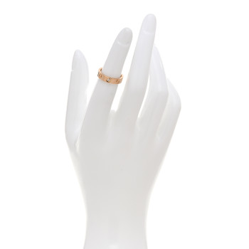 CARTIER 18K Pink Gold Diamond 4mm LOVE Wedding Band Ring 47 4