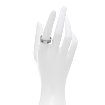 CARTIER 18K White Gold 5.5mm LOVE Ring 57 8