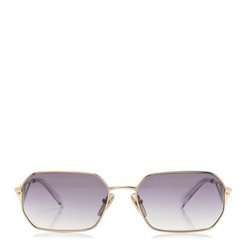 PRADA Metal Symbole Triangle Logo Sunglasses SPR A51 Gold Blue