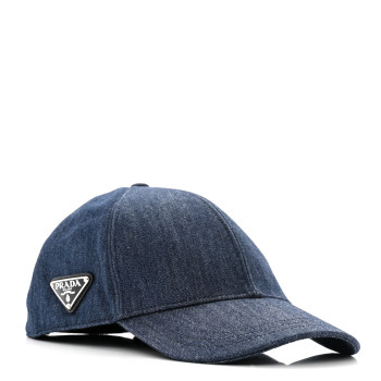 PRADA Denim Womens Baseball Cap L Navy