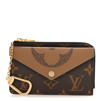 LOUIS VUITTON Reverse Monogram Recto Verso Card Holder Brown