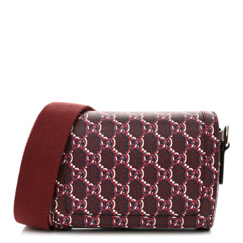 GUCCI GG Shadow Monogram Super Mini Shoulder Bag Rosso Ancora Red