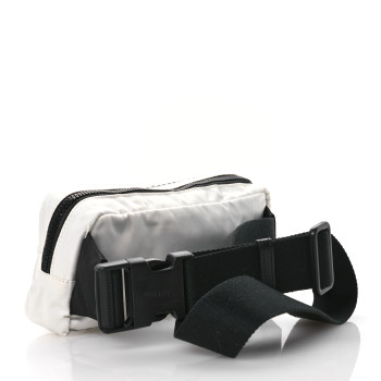 VERSACE Nylon Logo Two Tone Belt Bag White