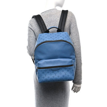 LOUIS VUITTON Taiga Monogram Discovery Backpack PM Blue Lagoon