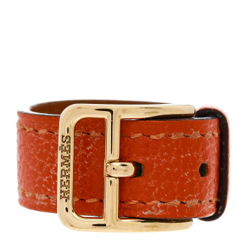 HERMES Chevre Mysore Etriviere Scarf Ring Feu