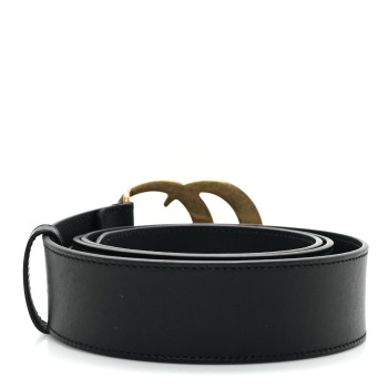 GUCCI Calfskin Double G 40mm Belt 95 38 Black