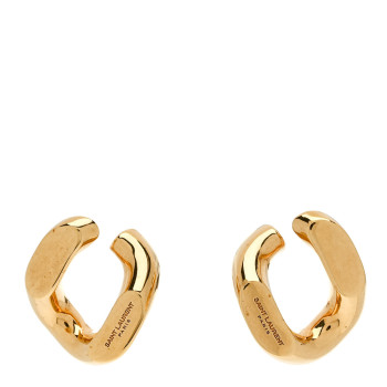 SAINT LAURENT Chain Link Earrings Gold