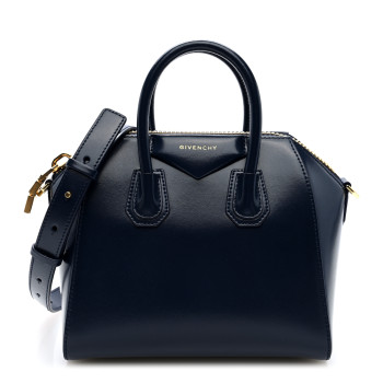 GIVENCHY Shiny Lord Calfskin Mini Antigona Navy