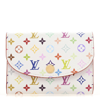 LOUIS VUITTON LV X TM Monogram Multicolor Rosalie Coin Purse White Kawaii Pink