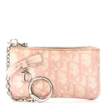 CHRISTIAN DIOR Monogram Romantique Trotter Coin Purse Rose