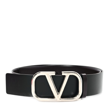 VALENTINO GARAVANI Calfskin VLogo Signature 40mm Belt 85 34 Black