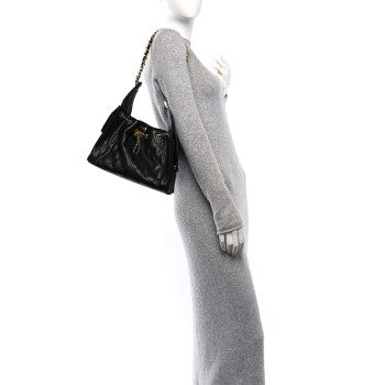 CHANEL Caviar Quilted Small Chanel 25 Handbag Black