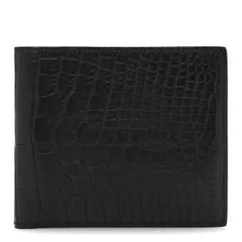 HERMES Matte Alligator MC2 Copernic Compact Wallet Black