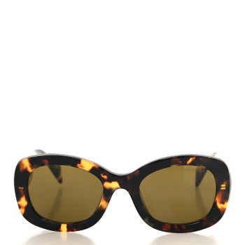 PRADA Acetate Oval Sunglasses SPR A13 Tortoise