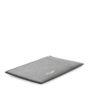 SAINT LAURENT Grain de Poudre 5 Fragments Card Holder Black