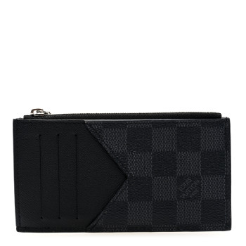 LOUIS VUITTON Damier Graphite Taiga Coin Card Holder