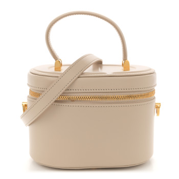 CHRISTIAN DIOR Calfskin CD Signature Vanity Caramel Beige