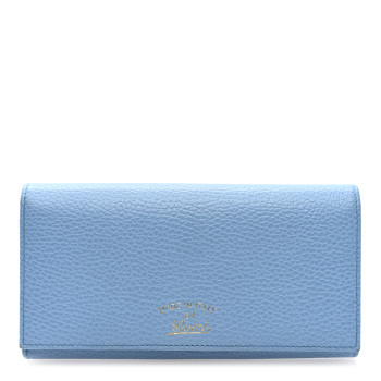 GUCCI Dollar Calfskin Swing Continental Wallet Mineral Blue