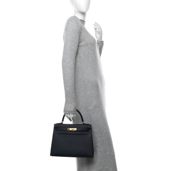 HERMES Epsom Kelly Sellier 28 Bleu Nuit