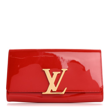 LOUIS VUITTON Patent Louise Clutch Cherry