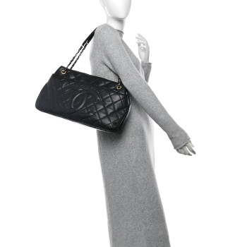 CHANEL Caviar Quilted Timeless CC Soft Tote Black