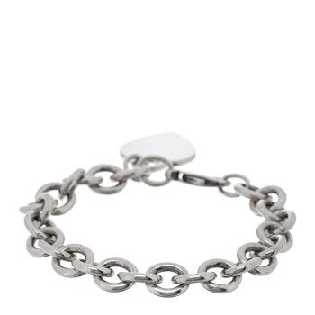 TIFFANY Sterling Silver Heart Tag Charm Bracelet