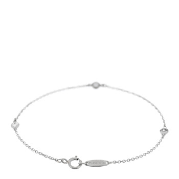 TIFFANY Platinum Diamond .15ctw Elsa Peretti Diamonds by the Yard Station Bracelet