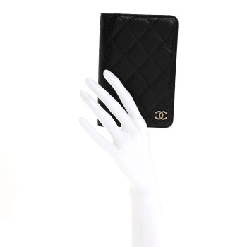CHANEL Caviar Quilted Agenda Cover Black