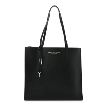 MARC JACOBS Grained Calfskin Grind Shopper Tote Black