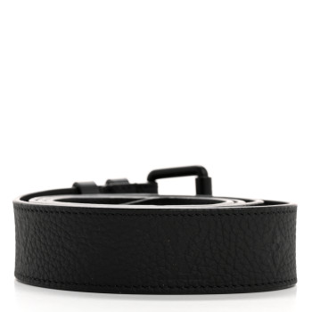 LOUIS VUITTON Taurillon Monogram Signature 35 MM Chain Belt 110 44 Black