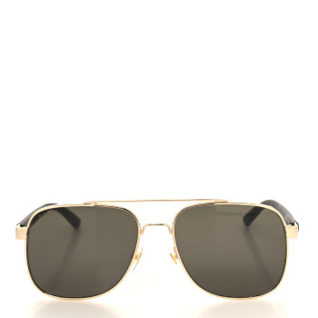 GUCCI Acetate Aviator Web Sunglasses GG0422S Gold Black