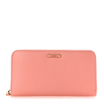 FENDI Vitello Elite Zip Around Wallet Pesca