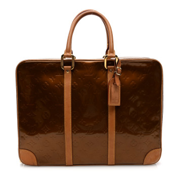LOUIS VUITTON Vernis Vandam Briefcase Bronze