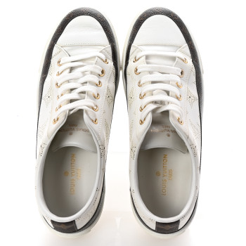 LOUIS VUITTON Mahina Stellar Sneakers 37.5 White