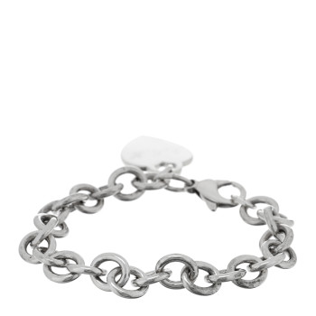 TIFFANY Sterling Silver Heart Tag Charm Bracelet TIFFANY Sterling Silver Heart Tag Charm Bracelet