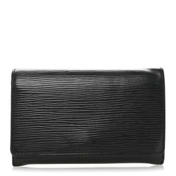LOUIS VUITTON Epi Porte-Monnaie Billets Tresor Wallet Black