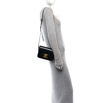CELINE Shiny Calfskin Teen Triomphe Black