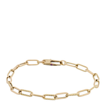 ROBERTO COIN 18K Yellow Gold Roped Paper Clip Link Bracelet
