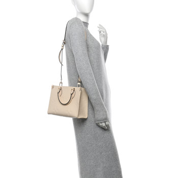 LOUIS VUITTON Empreinte Monogram Giant Onthego PM Cream Beige