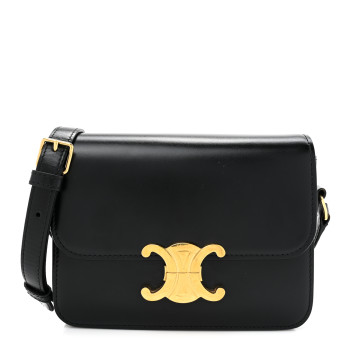 CELINE Shiny Calfskin Teen Triomphe Black