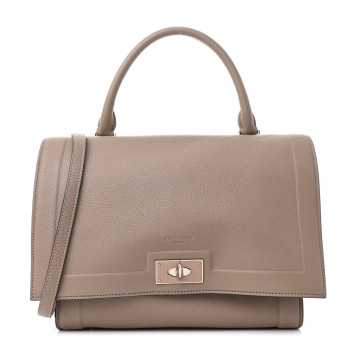 GIVENCHY Grained Calfskin Small Shark Lock Satchel Mastic